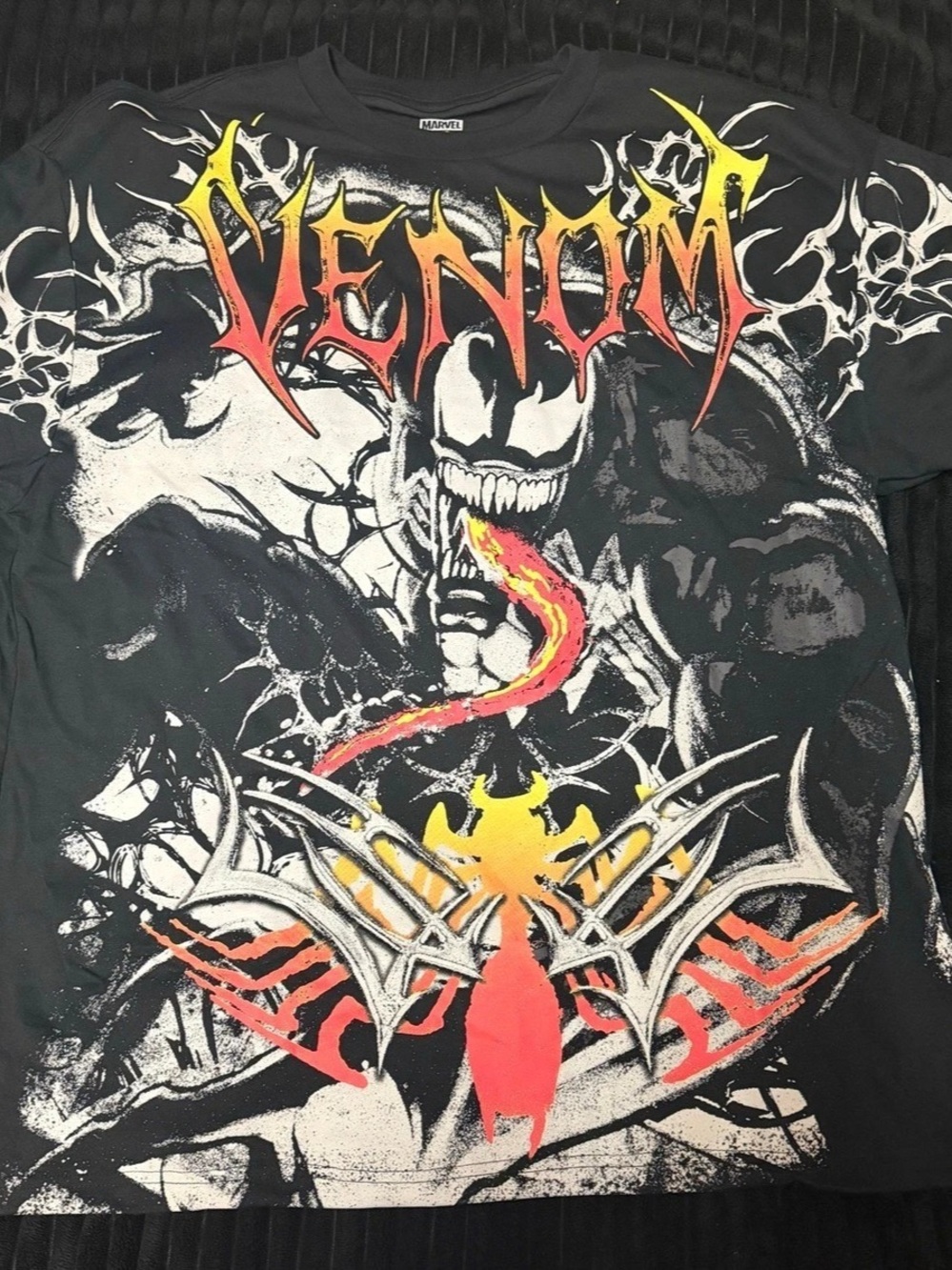 Marvel Venom Graphic Print T-Shirt Black & Red